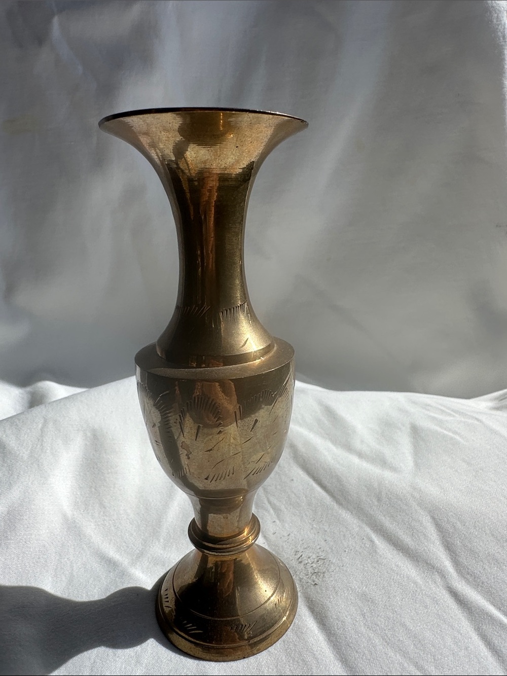Brass Decorative Urn Vase - Gold Accent Home Decor